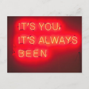 Es ist immer du gewesen Romantisches Foto Postkarte