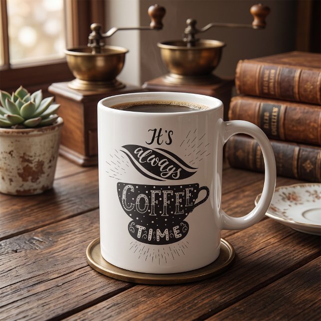 Es ist immer Kaffeezeit Kaffeetasse (Von Creator hochgeladen)