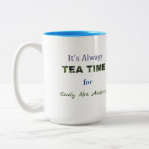 Es ist immer Tea Time Zwei-Ton-Kaffee-Tasse