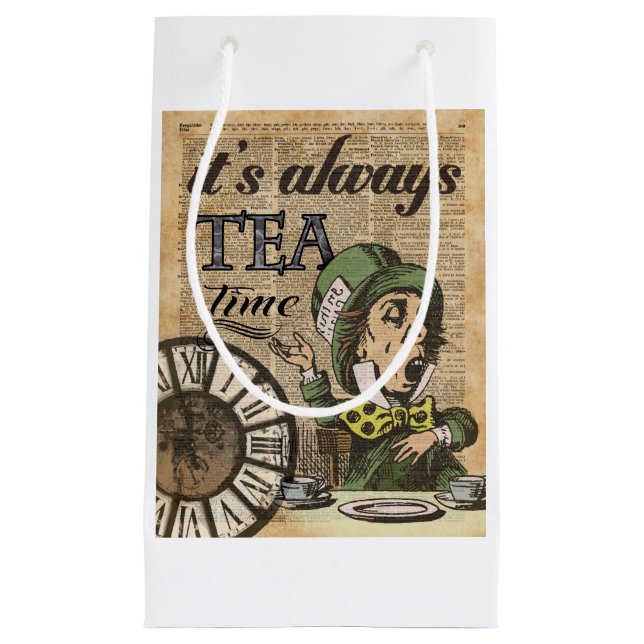 "Es ist immer Teezeit" wütende Kleine Geschenktüte (Vorderseite)