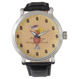 Es ist immer Zeit für ein Getränk; -) Armbanduhr