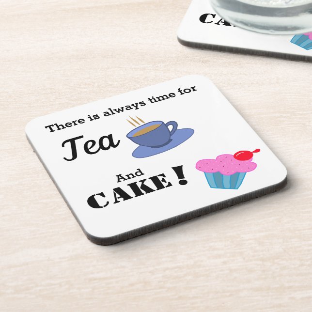 Es ist immer Zeit für Tee und Kuchen, Kuchen Getränkeuntersetzer (Linke Seite)