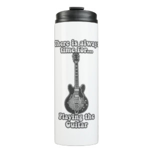 Es ist immer Zeit, Gitarre zu spielen. B&W Thermosbecher