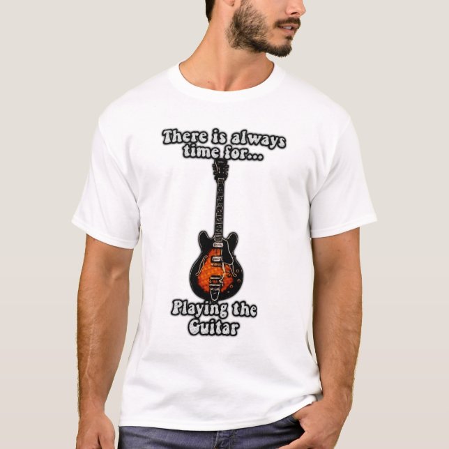 Es ist immer Zeit, Gitarre zu spielen. Retro T-Shirt (Vorderseite)