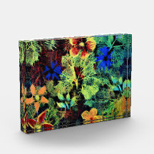 Es ist in den Farben Acrylblock