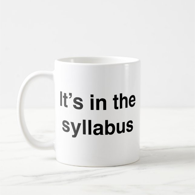 Es ist in der Syllabus-Tasse Kaffeetasse (Links)