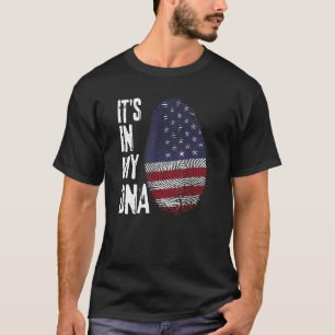 Es ist in meinem DNA-Amerika-Flaggenpatronen der U T-Shirt