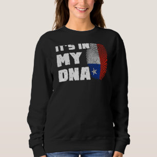 Es ist in meinem DNA-Chile Flag Fingerprint Männer Sweatshirt