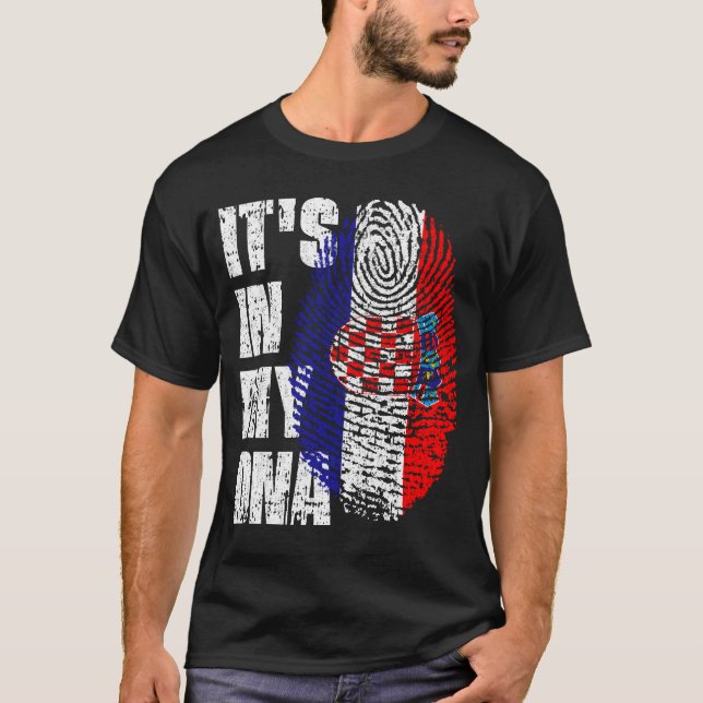 ES IST IN MEINEM DNA-Croatia-Flag-Jungen-Mädchen-G T-Shirt (Vorderseite)