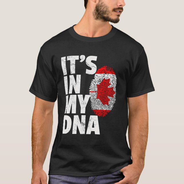 Es ist in meinem Dna Funny Canadian Kanada Flag Ge T-Shirt (Vorderseite)