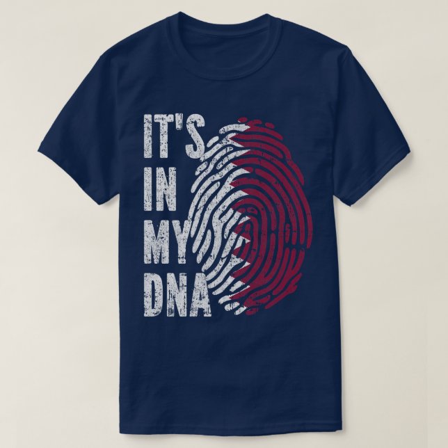 ES IST IN MEINEM DNA-Katar-Flag Katar T-Shirt (Design vorne)