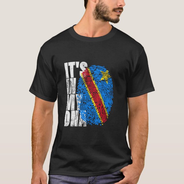 Es ist in meinem DNA-Kongo afrikanischen Afro-T-Sh T-Shirt (Vorderseite)