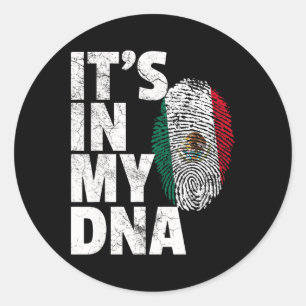 Es ist in meinem DNA Mexiko Flag Cinco De Mayo G Runder Aufkleber