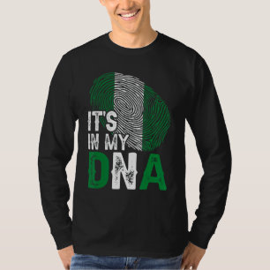 Es ist in meinem DNA Nigeria Flag Fingerprint Patr T-Shirt