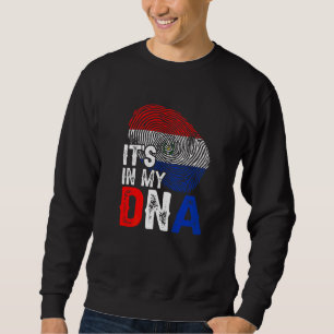 Es ist in meinem DNA Paraguay Flag Fingerprint Pat Sweatshirt