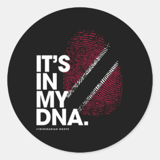 Es ist in meinem DNA Trinidad Tobago Flag Wurzeln Runder Aufkleber