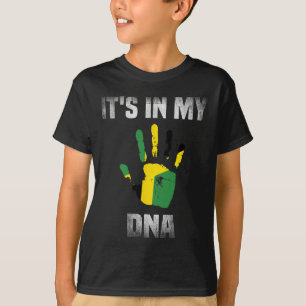 Es ist in meinem DNA Zitat Jamaikanische Flagge Ja T-Shirt