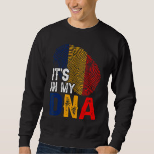 Es ist in meinem DNS Rumänien Flag Fingerprint Pat Sweatshirt