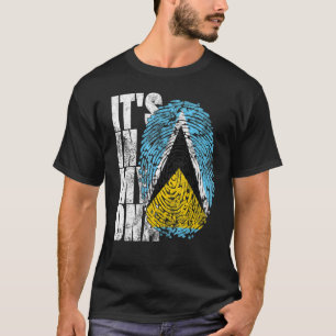 Es ist in meinem DNS Saint Lucia Grafik für Männer T-Shirt