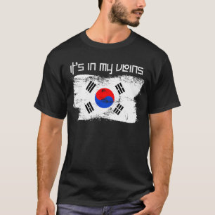 es ist in meinen Venen Patriotisches Erbe Südkorea T-Shirt