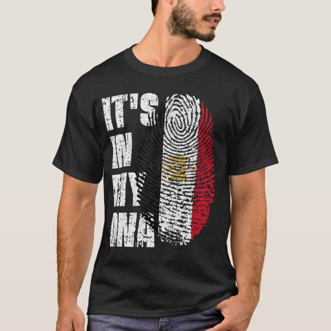 ES IST IN MEINER DNA Ägypten Flaggen Jungs Mädchen T-Shirt (Vorderseite)