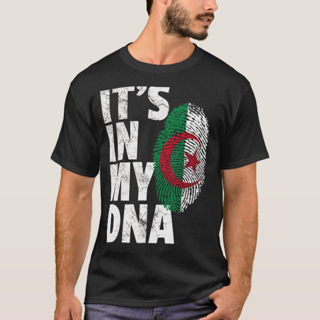 Es ist in meiner DNA algerischen Flagge Männer Fra T-Shirt (Vorderseite)