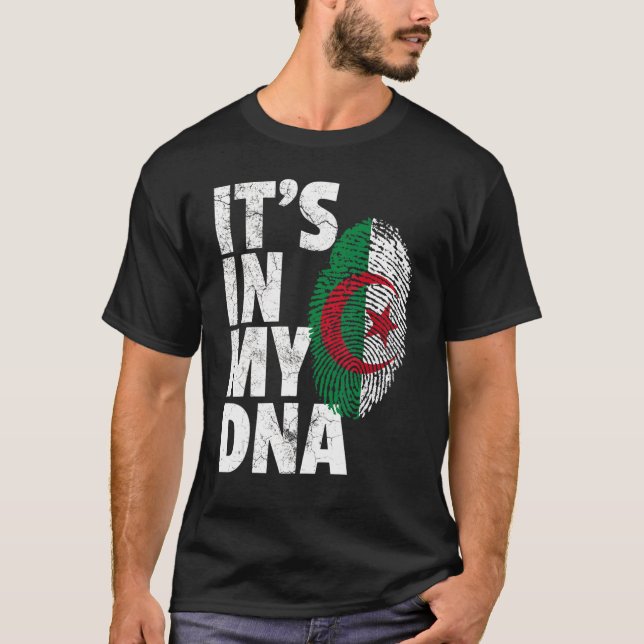 Es ist in meiner DNA algerischen Flagge Männer Fra T-Shirt (Vorderseite)