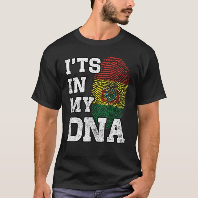 Es ist in meiner DNA Bolivian Fingerprint Proud Bo T-Shirt (Vorderseite)