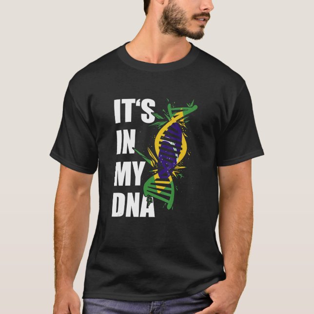 Es ist in meiner DNA Brazilian Roots Brasilien Fla T-Shirt (Vorderseite)