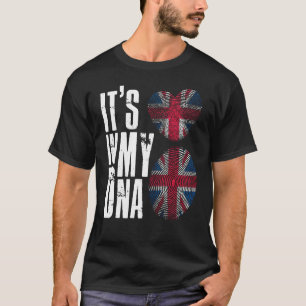 ES IST IN MEINER DNA Britische Flagge England Groß T-Shirt