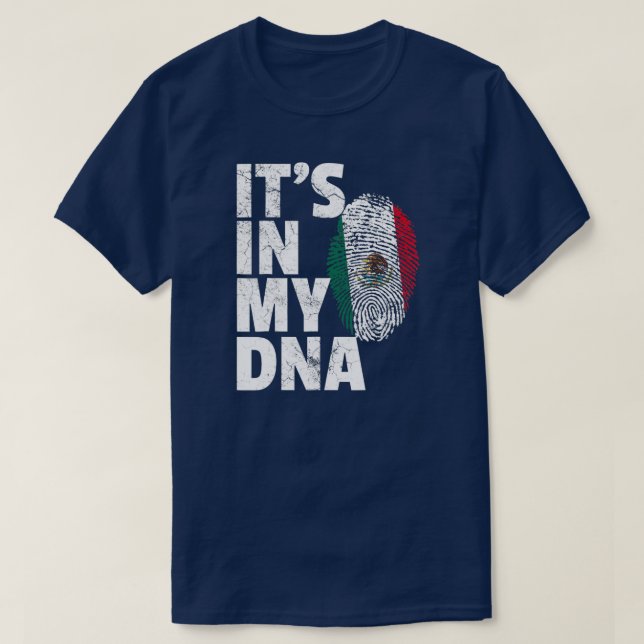 Es ist in meiner DNA Cinco de Mayo mexikanische Fl T-Shirt (Design vorne)