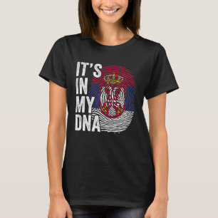 Es ist in meiner DNA Cool Srbija Fingerprint Serbi T-Shirt