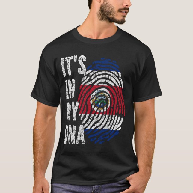 ES IST IN MEINER DNA Costa Rica Fahne Männer Fraue T-Shirt (Vorderseite)
