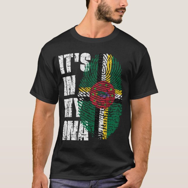 ES IST IN MEINER DNA Dominica Flag Boy Girl Gesche T-Shirt (Vorderseite)