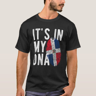 es ist in meiner DNA Dominikanische Republik Flagg T-Shirt