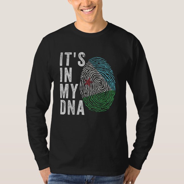 Es ist in meiner DNA - Dschibuti-Flagge T-Shirt (Vorderseite)