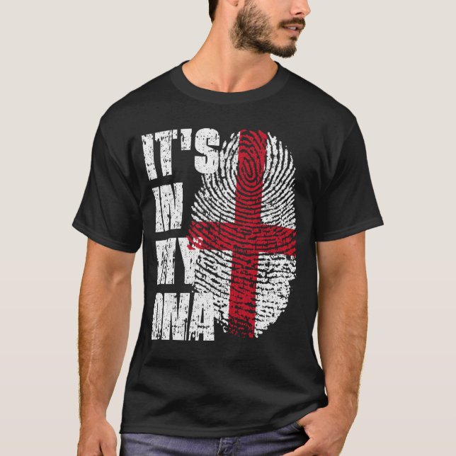 ES IST IN MEINER DNA England Flag Englisch T-Shirt (Vorderseite)