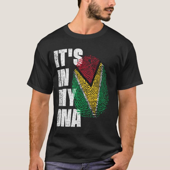 ES IST IN MEINER DNA-Flagge von Guyana T-Shirt (Vorderseite)