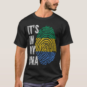 ES IST IN MEINER DNA Gabun Flagge Männer Frauen Ki T-Shirt