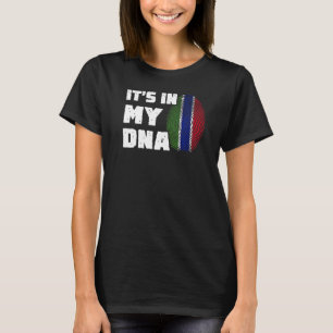 Es ist in meiner DNA Gambia Flag Fingerprint Männe T-Shirt