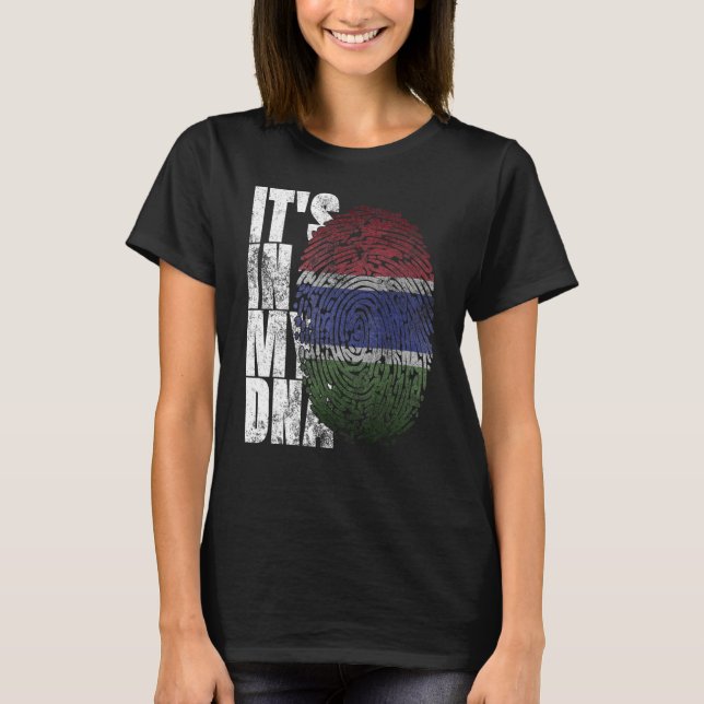 Es ist in meiner DNA-Gambia Grafik für Männer Frau T-Shirt (Vorderseite)