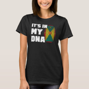 Es ist in meiner DNA Grenada-Flagge Fingerabdruck T-Shirt