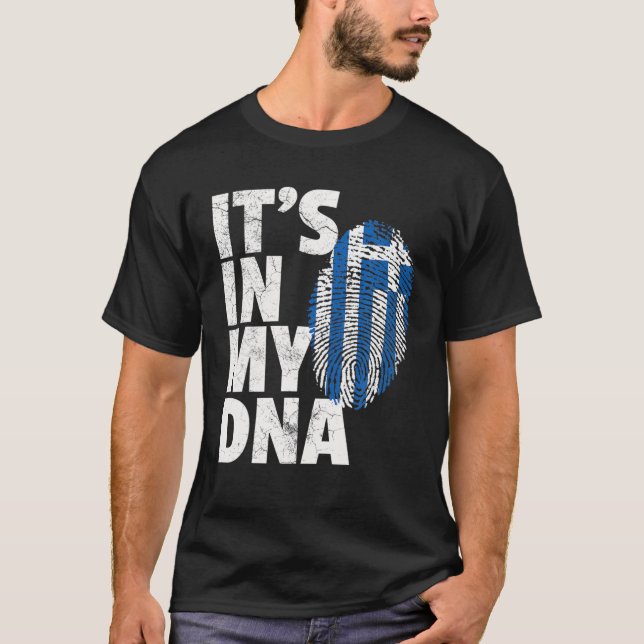 ES IST IN MEINER DNA GRIECHISCHE Flagge Offizielle T-Shirt (Vorderseite)