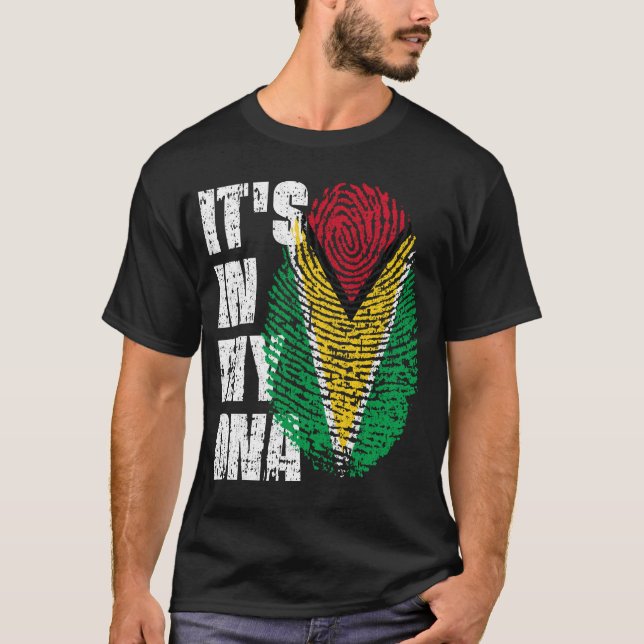 ES IST IN MEINER DNA Guyana Flag Junge Mädchen Ges T-Shirt (Vorderseite)