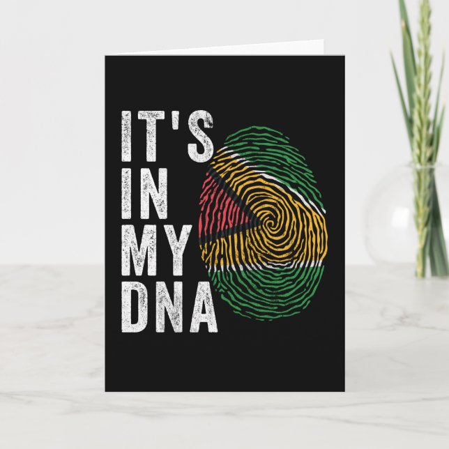 Es ist in meiner DNA - Guyana-Flagge Karte (Vorderseite)