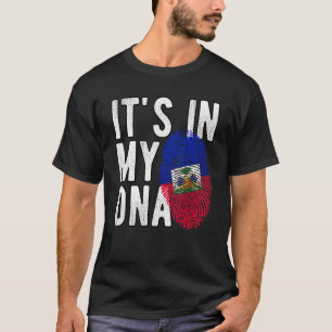 ES IST IN MEINER DNA Haitianische Flagge T-Shirt