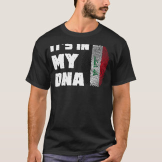 Es ist in meiner DNA Irak Flag Fingerprint Männer  T-Shirt