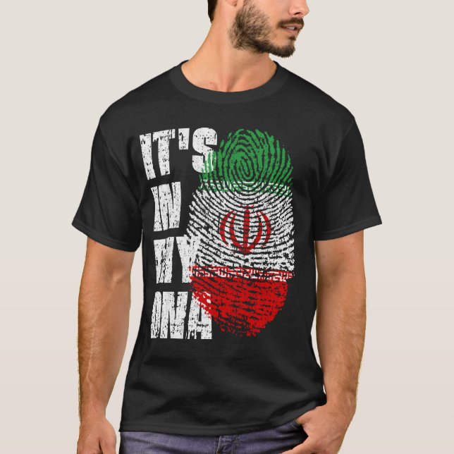 ES IST IN MEINER DNA Iran Flag Boy Girl Gift T-Shirt (Vorderseite)