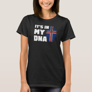 Es ist in meiner DNA-Island-Flagge Fingerabdruck M T-Shirt