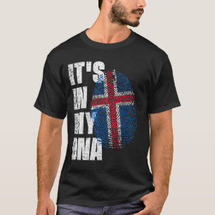 ES IST IN MEINER DNA-Island-Flagge T-Shirt
